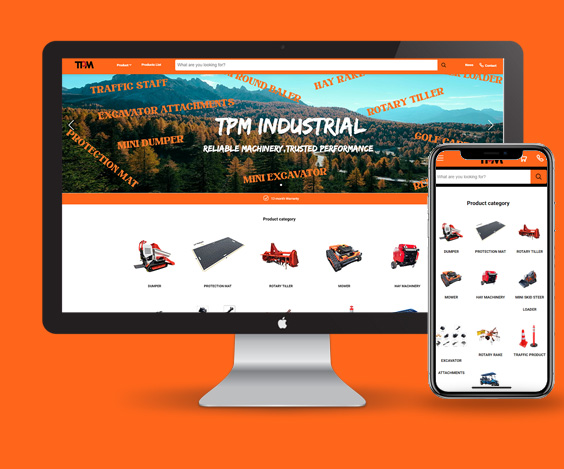 小挖掘機外貿網(wǎng)站-英文外貿網(wǎng)站建設定制案例